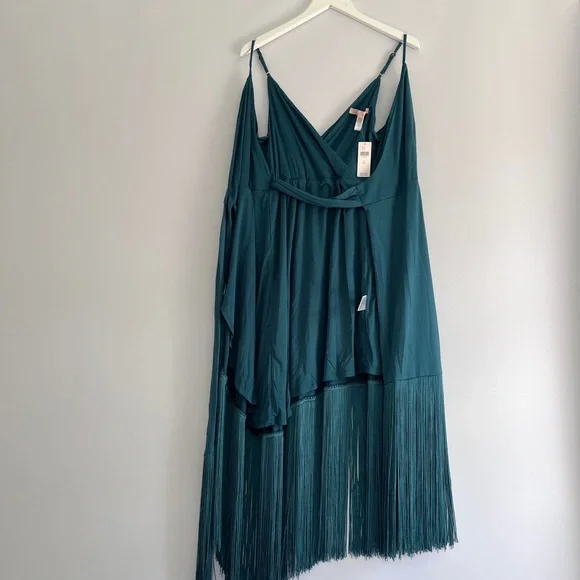 NWT Anthropologie Hutch Fringed-Hem True Wrap Dress size XS - Picture 8 of 11